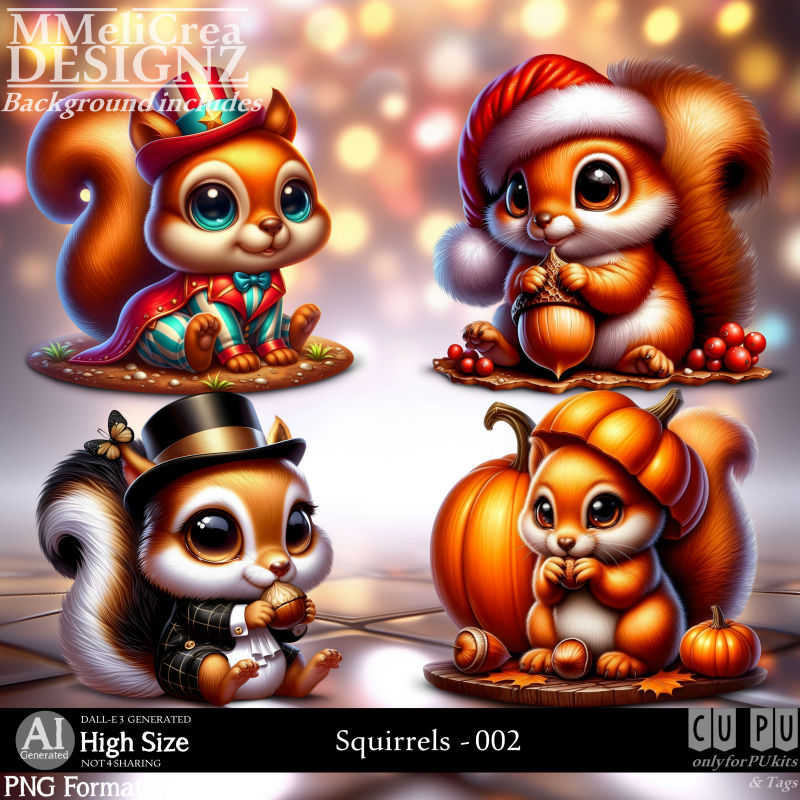 (image for) AI - Squirrels - CU002 (CU4PU/PNG)